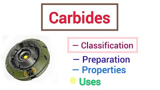 Carbides classification Preparation Properties and uses  simplified [upl. by Srednas]