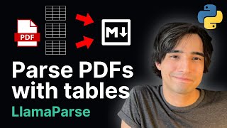 LlamaParse Convert PDF with tables to Markdown [upl. by Lirba]