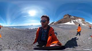 360 Video  My first landing on Antarctica at Brown Bluff [upl. by Rosemaria]