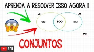 COMO RESOLVER PROBLEMAS COM CONJUNTOS [upl. by Adnawal]