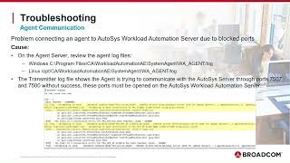 AutoSys Workload Automation Troubleshooting [upl. by Churchill]