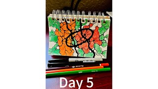 Neurographic Art 21 Day Challenge Removing Limitations Algorithm Day 5 [upl. by Helbonnas17]