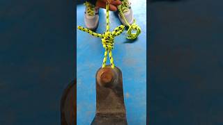 This knot is ready to tow the car shorts knot simpul tali tutorial cara method towing car [upl. by Inalej]