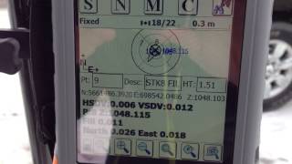 How to Stake out a Point Using Carlson SurvCE and Hemisphere GPS S320 RTK GNSS System [upl. by Namaj681]