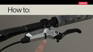 SRAM MTB Brakes  How to Adjust Brake Lever Contact Point [upl. by Agrippina]