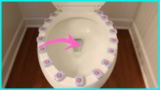 Put a Dishwasher Tab in your toilet and WATCH WHAT HAPPENS 💥  How to clean toilet bowl stains [upl. by Nadruoj]