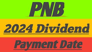 PNB share Dividend history  PNB share Dividend 2024  PNB Payment date [upl. by Rheims]