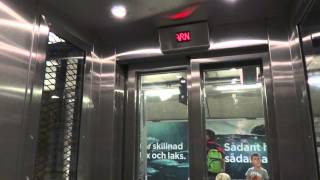 Brand New SMW MRL traction elevator  TCentralen Subway station Stockholm Sweden [upl. by Aicirtam]