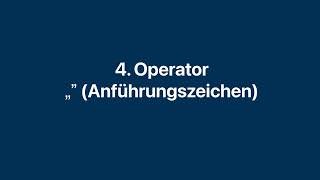 Wie nutze ich die Operatoren [upl. by Ahsinot]