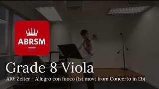 ABRSM Viola Grade 8  A10 Allegro con fuoco by Zelter [upl. by Algie362]