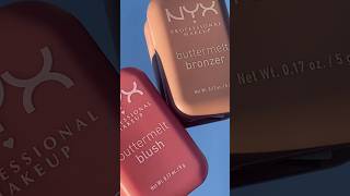 NYX cosmetics buttermelt blush amp bronzer swatch  Bronzer 04 Butta Biscuit amp Blush 08 Gettin Butta [upl. by Glialentn825]