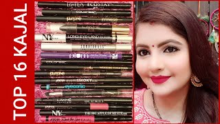 TOP 16 affordable black kajal in india  RARA  kajal for beginners [upl. by Petra]