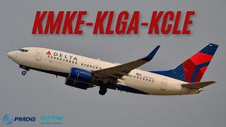 MSFS LIVE  PMDG 737800  Milwaukee to New York KMKEKLGA  Delta Airlines [upl. by Ettecul]