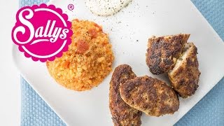 Bifteki  griechische Frikadellen mit Schafskäse und Tzaziki  Sallys Welt [upl. by Ellerey877]