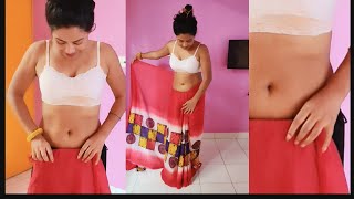 How to drape on open pallu saree  open pallu ki saree kaise pahne shoot video [upl. by Eahsel]