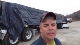 28 Tarping Steel Beams The Life of an Owner Operator Flatbed Truck Driver Vlog [upl. by Geffner]