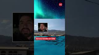 ¡Increíble Así se vieron las auroras boreales en Chile milenioshorts [upl. by Klemm]