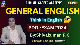 GENERAL ENGLISH FOR PDO EXAM  SHIVAKUMAR R C  GURUKUL CAREER ACADEMY DHARWAD [upl. by Baskett]