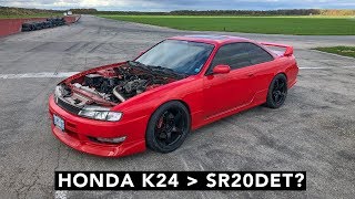 Honda KSwap Nissan 240SX Track Review [upl. by Alicea]