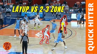 4 Out Zone Offense vs 23 Zone Defense For An Open Layup [upl. by Adnomar]