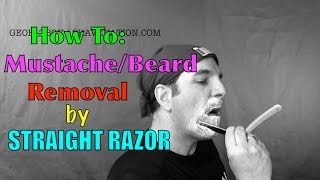 Shaving Off a Beard With a Straight Razor [upl. by Aenil279]