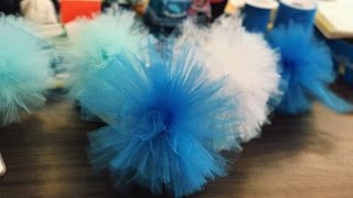 How to Make a Tulle Pom Pom Ball [upl. by Hagen284]