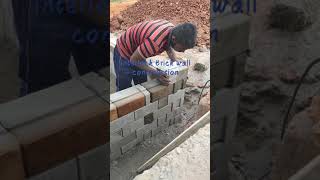 interlock brick wall construction [upl. by Areip]