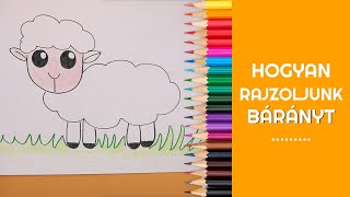 Hogyan rajzoljunk bárányt 🐑  Rajzoktatás ovisoknak [upl. by Holt137]