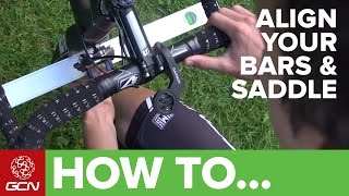 How To Align Your Saddle amp Handlebars  GCNs Pro Tips [upl. by Nageam678]