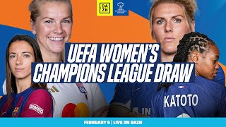 UEFA WOMENS CHAMPIONS LEAGUE 202324 QUARTERFINAL AND SEMIFINAL DRAW [upl. by Kirit]