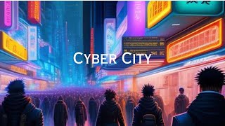 Cyber city ambience  Space ambient  Cyberpunk relaxation meditation reading study Ambient [upl. by Sholem]