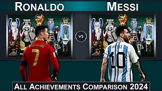 Messi vs Ronaldo All Trophies and Awards Comparison [upl. by Ecienaj]