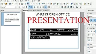 Power point presentation in open officeppt Presentation in open officetext ppt openoffice [upl. by Eytak107]