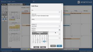 Smartsheet with Calendar View [upl. by Elfrida]