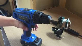 HOW TO MAKE A ELECTRIC FISHING REEL WITH A DRILL [upl. by Analihp]