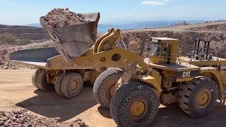 Massive Caterpillar 994 Wheel Loader Loading Dumpers  Mega Machines Movies [upl. by Ayerf]