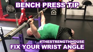 Bench Press Tip Fix Your Wrist Angle [upl. by Nosimaj]