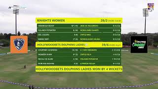 Hollywoodbets Pro20  Knights Women vs Hollywoodbets Dolphins Ladies [upl. by Llerrit]