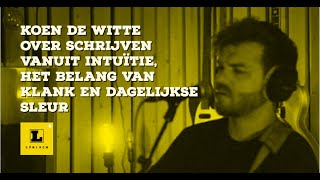 KOEN DE WITTE over INTUÏTIE KLANK en dagelijkse SLEUR  LYRISCH [upl. by Lallage]