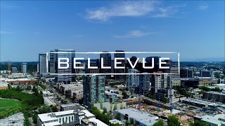 Bellevue  Seattle Washington USA  4K Drone Footage [upl. by Mano642]