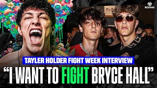 “I want to FIGHT Bryce Hall”  Tayler Holder ahead of making his Misfits debut 😤 [upl. by Soni24]