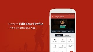 How to Edit Your Profile  The CricHeroes App [upl. by Ahsied681]