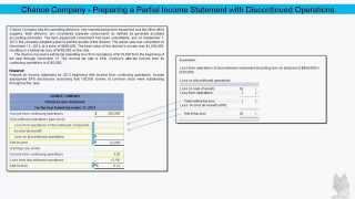 Preparing Partial Income Statement with Discontinued Operations Chance Co [upl. by Harias]