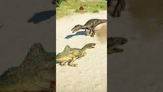 Baryonyx VS Concavenator in JWE2 jurassicpark jurassicworld dinosaurs dino jwe2 dinosaurios [upl. by Nodnarbal]