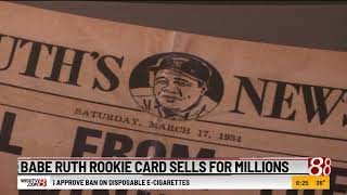 Babe Ruth rookie card sells for millions [upl. by Olivette]