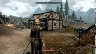 Skyrim Gameplay  Halted Stream Camp [upl. by Vastah]