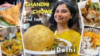 Chandni Chowk famous street food  Overhyped or Not Delhi Food Tour  Jalebi Kachori Bedmi Puri [upl. by Laekcim861]