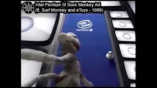 Intel Pentium III Sock Monkey Ad ft Surf Monkey and eToys  1999 [upl. by Reifel]