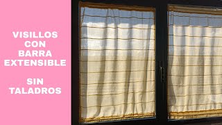 🧡DIY  CORTINAS VISILLOS para ventanas ABATIBLES sin taladros [upl. by Enela]