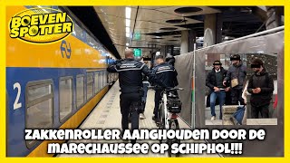 BOEVENSPOTTER ZAKKENROLLER AANGEHOUDEN DOOR DE MARECHAUSSEE OP SCHIPHOL 201 [upl. by Lon]